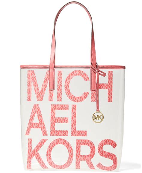 michael kors clear plastic handbag|Michael Kors clear tote bag.